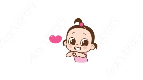 视频素材 可爱呆萌小女孩动态表情包_19_25