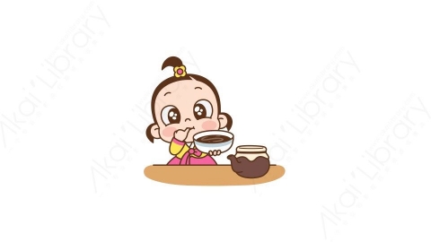 视频素材 可爱呆萌小女孩动态表情包_22_03