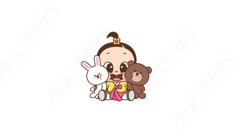 视频素材 可爱呆萌小女孩动态表情包_22_04