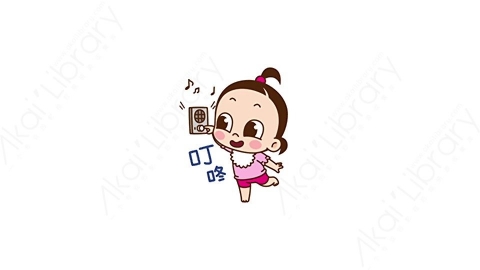 视频素材 可爱呆萌小女孩动态表情包_24_03