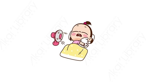 视频素材 可爱呆萌小女孩动态表情包_24_05