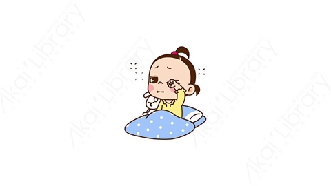 视频素材 可爱呆萌小女孩动态表情包_24_07