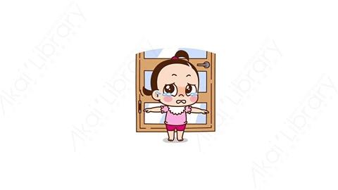 视频素材 可爱呆萌小女孩动态表情包_24_11
