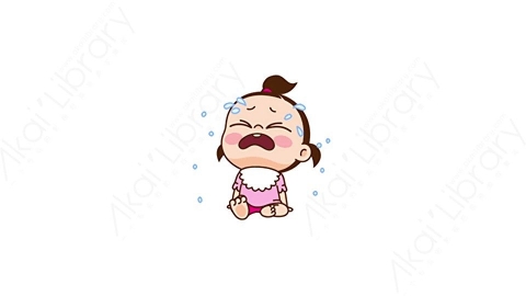 视频素材 可爱呆萌小女孩动态表情包_24_18