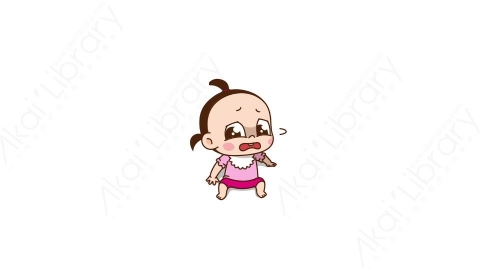 视频素材 可爱呆萌小女孩动态表情包_26_01