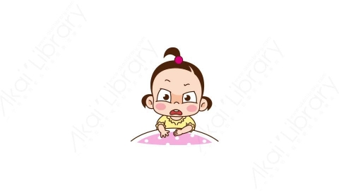 视频素材 可爱呆萌小女孩动态表情包_26_02