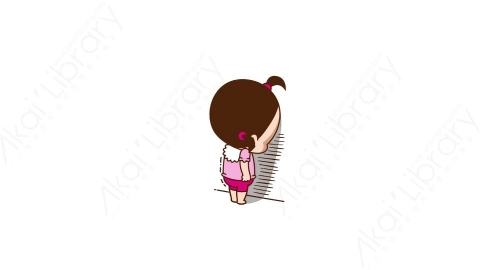 视频素材 可爱呆萌小女孩动态表情包_26_04