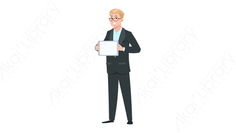 图片素材 扁平商务男人物商务角色-3