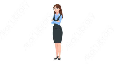 图片素材 扁平商务女人物商务角色-8