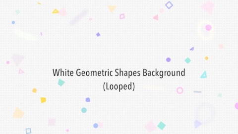 视频素材 孟菲斯白色几何图形列表线条背景视频素材white-geometric-shapes-background-CMDPGVT