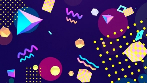 视频素材 孟菲斯现代几何线条背景视频素材modern-geometric-background-UYQ3NRH