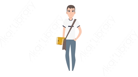 图片素材 扁平男生学生人物日常角色-7
