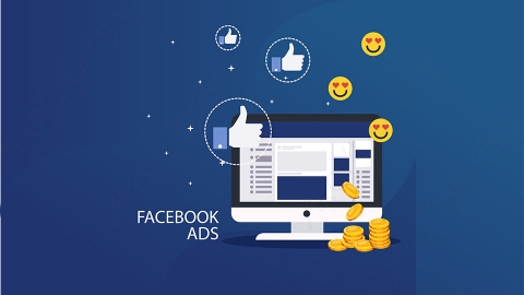 图片素材 扁平Facebook广告背景场景