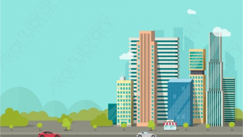 图片素材 扁平建筑物城市场景