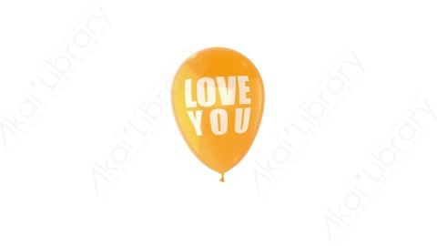 视频素材 黄色气球飘动浮动情人节动画视频素材valentines-day-love-balloons-4.zip