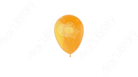 视频素材 黄色气球飘动浮动情人节动画视频素材valentines-day-love-balloons-6.zip