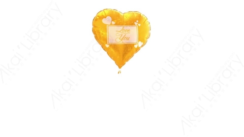视频素材 黄色心形气球飘动视频素材heart-balloon-11.zip