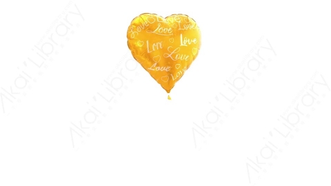 视频素材 黄色心形气球飘动视频素材heart-balloon-4.zip