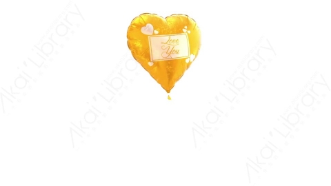 视频素材 黄色心形气球飘动视频素材heart-balloon-8.zip
