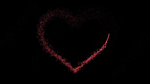 视频素材 心形花瓣飘落动画视频素材cherry-blossom-particles_heart_6.zip