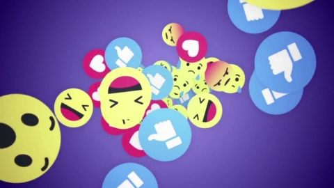 视频素材 前景社交网络表情符号转场包围屏幕视频素材02_emoji_falling_.zip