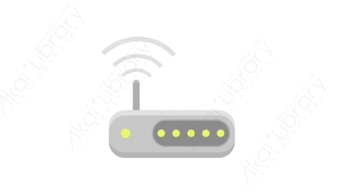 AE模板 20-routerWIFI路由器MG扁平卡通网络电脑元素图标