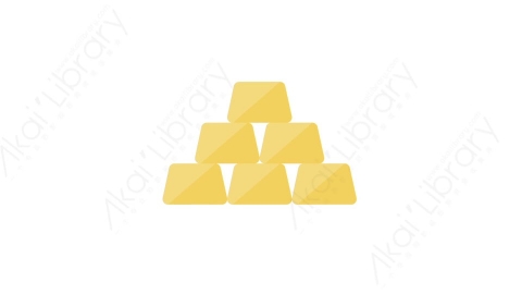 AE模板 36-golden-bars金条MG扁平卡通商务办公元素图标