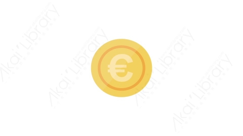 AE模板 27-coin-2金币MG扁平卡通商务办公元素图标
