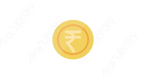 AE模板 32-coin-7金币MG扁平卡通商务办公元素图标