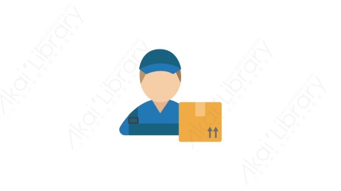 AE模板 34-delivery交货送达物流运输MG扁平卡通商务办公元素图标
