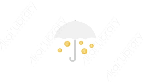 AE模板 30-umbrella雨伞MG扁平卡通商务办公元素图标