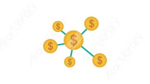 AE模板 11-unnamed金币MG扁平卡通商务办公元素图标