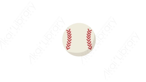 AE模板 03-ball-3棒球MG扁平卡通体育运动器械元素图标