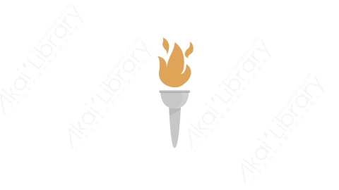 AE模板 23-olympic-flame火炬MG扁平卡通体育运动器械元素图标