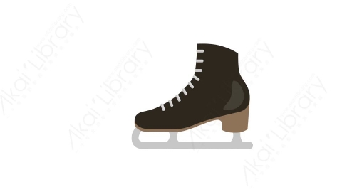 AE模板 26-skates滑冰鞋冰刀鞋MG扁平卡通体育运动器械元素图标