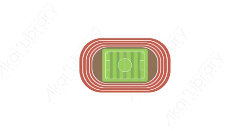 AE模板 33-stadium体育场MG扁平卡通体育运动器械元素图标
