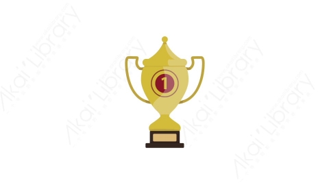 AE模板 05-cup-5奖杯MG扁平卡通比赛奖牌证书元素图标