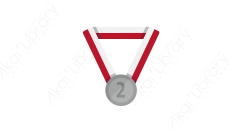 AE模板 12-medal-1奖牌MG扁平卡通比赛奖牌证书元素图标