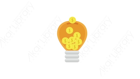 AE模板 07-lightbulb-7电灯泡MG扁平卡通电灯泡思考元素图标