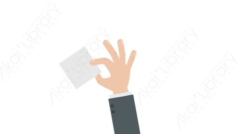 AE模板 04-hand-1-down手拿物体展示动画MG扁平卡通手势动画
