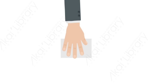 AE模板 03-hand-4-up手拿物体展示动画MG扁平卡通手势动画