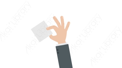 AE模板 04-hand-1-down手拿物体展示动画MG扁平卡通手势动画
