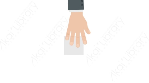 AE模板 03-hand-4-up手拿物体展示动画MG扁平卡通手势动画