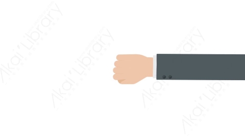 AE模板 09-fist-right手势动画碰拳MG扁平卡通手势动画