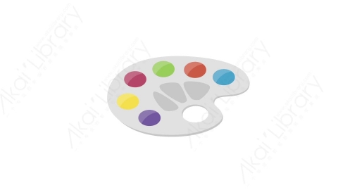 AE模板 16-paint颜料版调色板文具MG扁平卡通教育学校教室用具元素图标