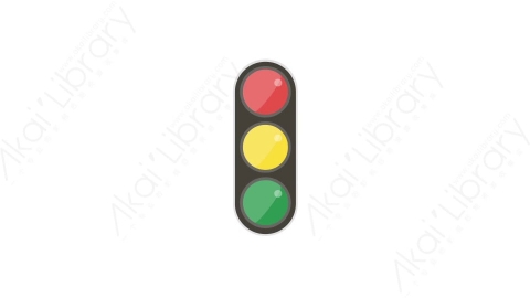 AE模板 18-traffic-light-1红绿灯交通信号灯MG扁平卡通街边街道马路公园元素图标