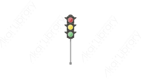AE模板 20-traffic-light-3红绿灯交通信号灯MG扁平卡通街边街道马路公园元素图标