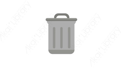 AE模板 22-trash-bin垃圾桶MG扁平卡通街边街道马路公园元素图标