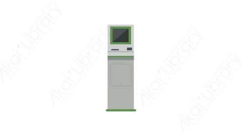 AE模板 30-atm-4ATM自助取款机MG扁平卡通街边街道马路公园元素图标