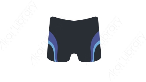 AE模板 34-swimming-equipment-2游泳潜水裤MG扁平卡通旅行旅游元素图标